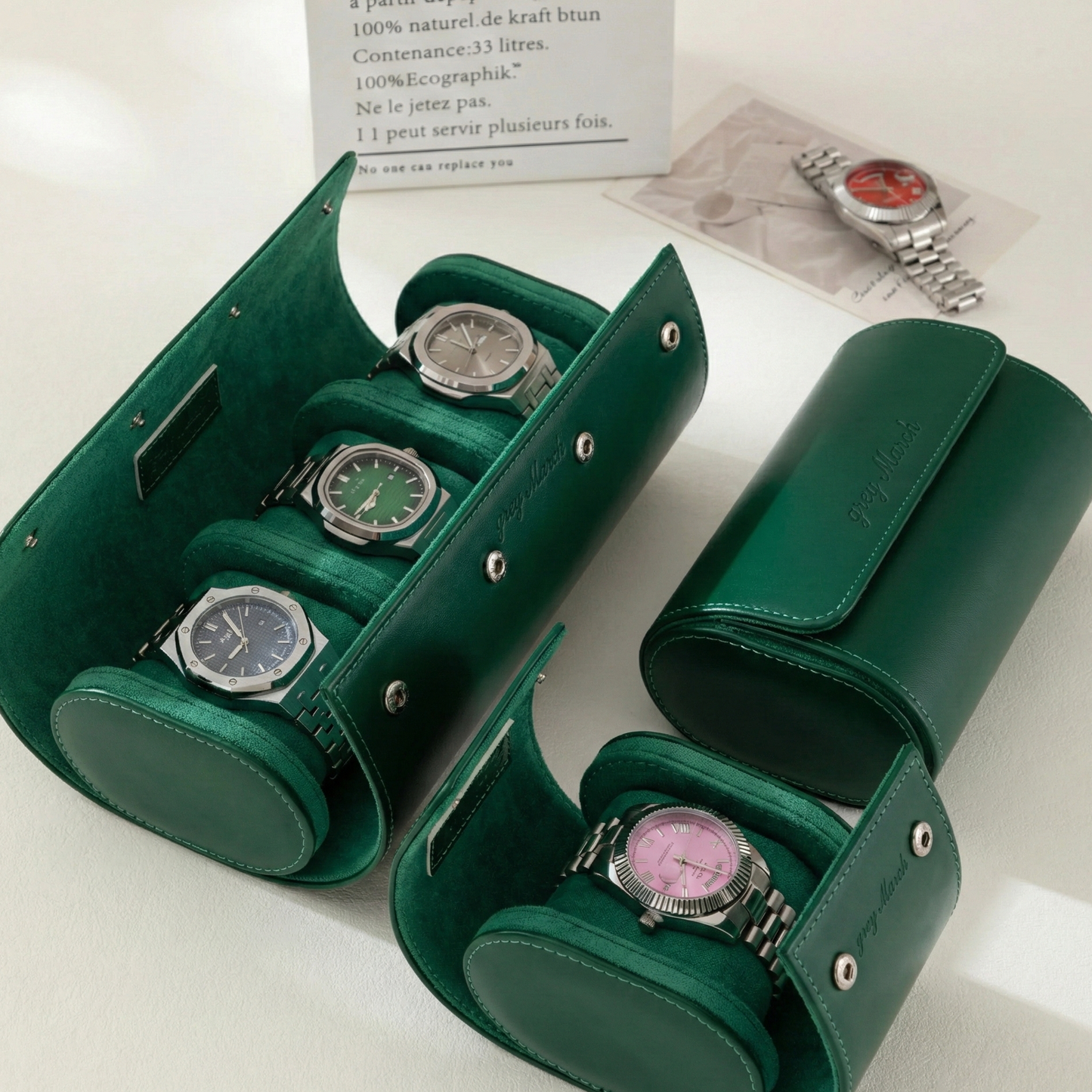 Premium Leather Watch Roll