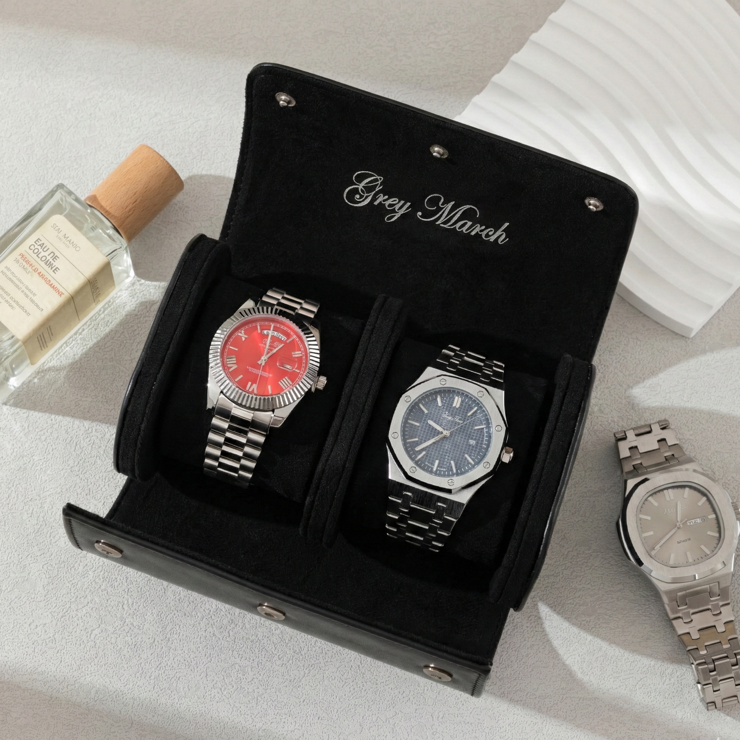 Premium Leather Watch Roll