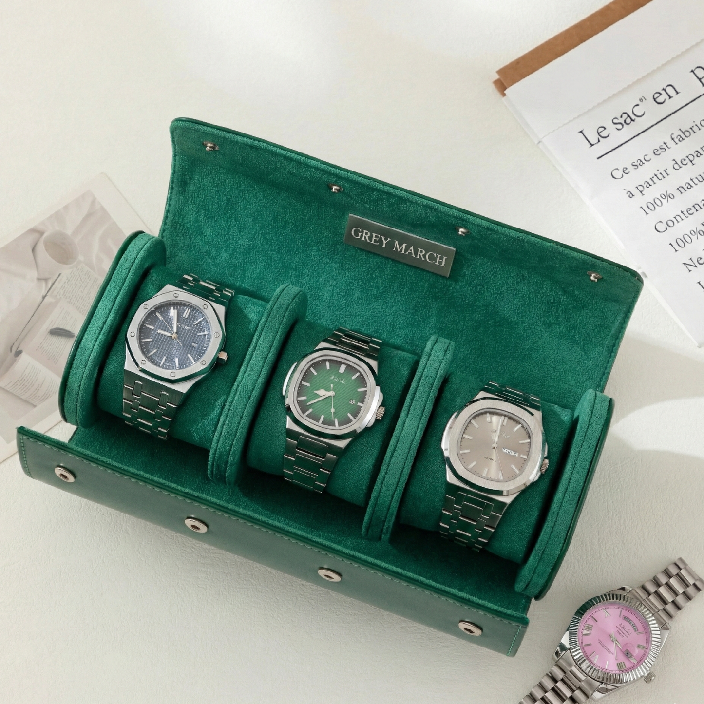 Premium Leather Watch Roll