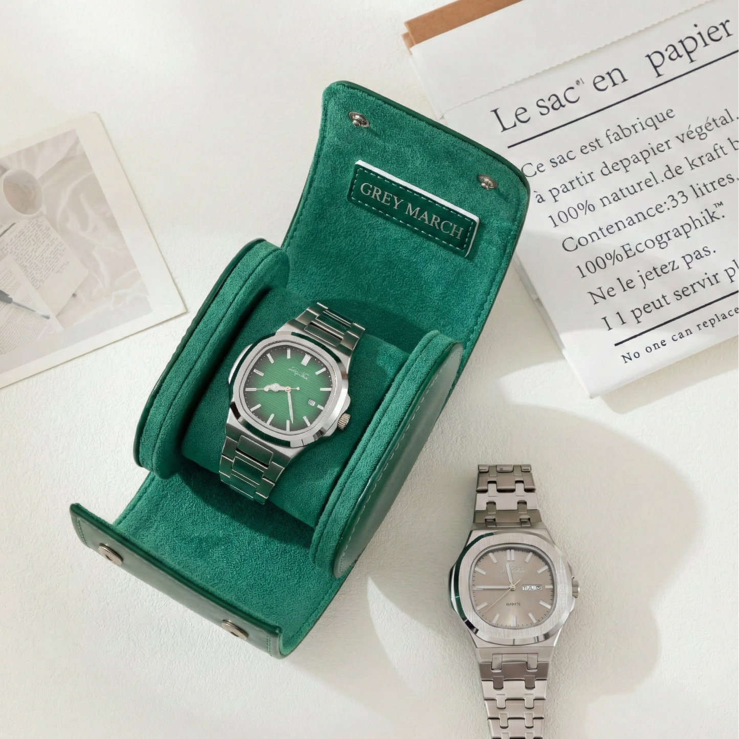 Premium Leather Watch Roll